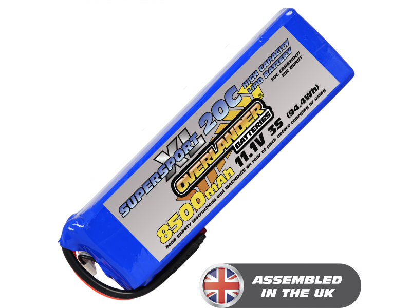 LiPo Batteries 8500mAh 3S 11.1v 20C SupersportXL