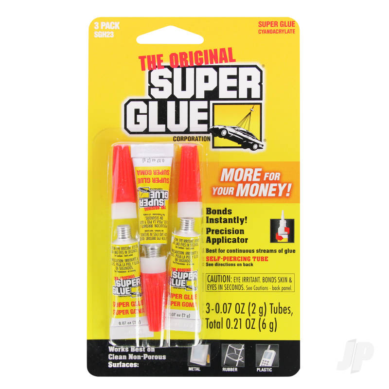 Super Glue 3-Pack (3x 0.07oz 2g)