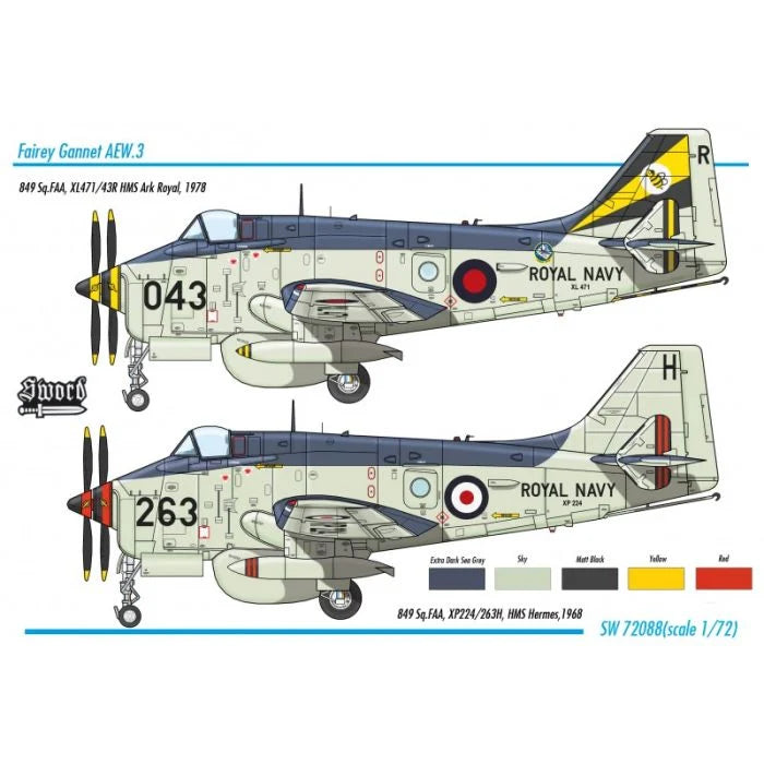 Sword 1/72 Fairey Gannet AEW.3 kit SW72088SE