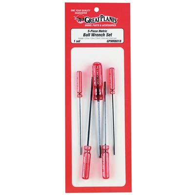 5 piece Metric Ball Wrench Set