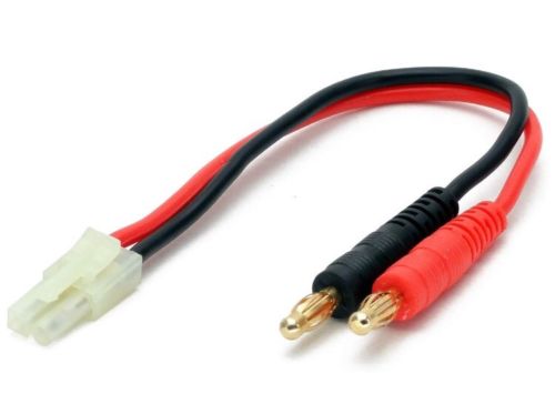 Tamiya Male Plug Charge Lead to 4mm Banana Plugs
