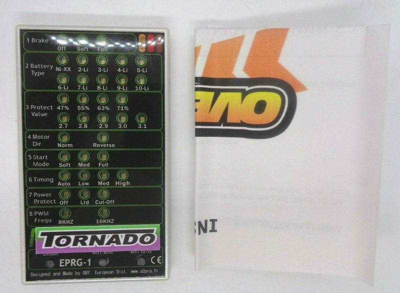 Tornado EPRG-1 Brushless Speed Controller Programming Card