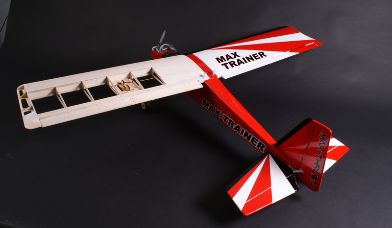 Max Thrust Pro-Built Balsa Trainer 25 Uncovered