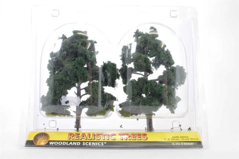 5-6 inch Dark Green Trees (Pack of 2)