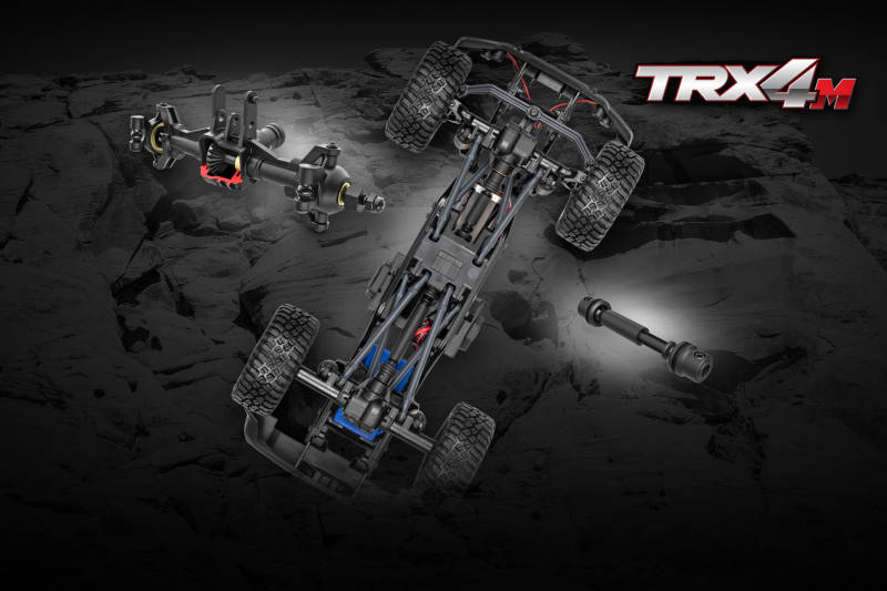 Traxxas TRX-4m 2021 Ford Bronco 1:18 4X4 Electric Trail Crawler - Blue (+ TQ 2-ch/ ECM-2.5/ Titan 87T/750mAh 2-Cell LiPo/USB Charger)