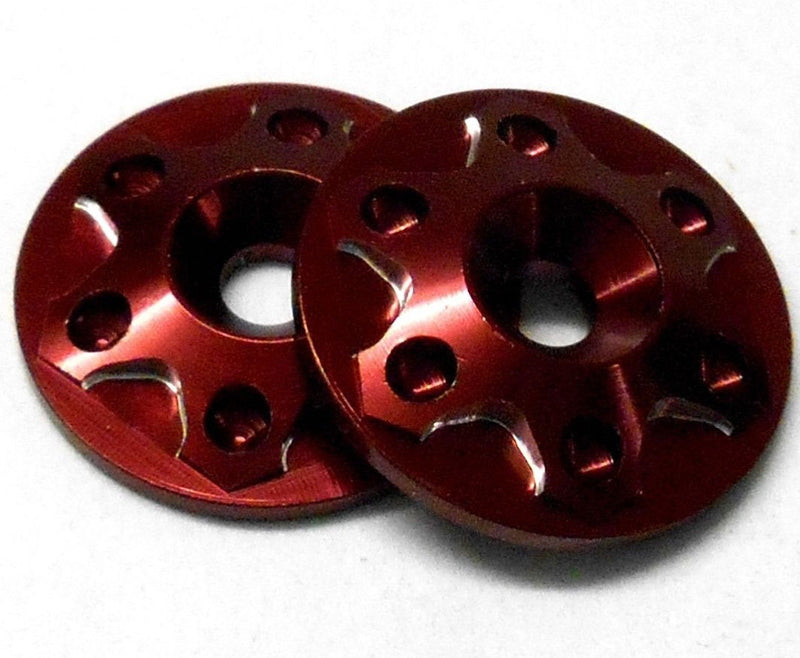 Alu Wing Washer red 1:8 (2)