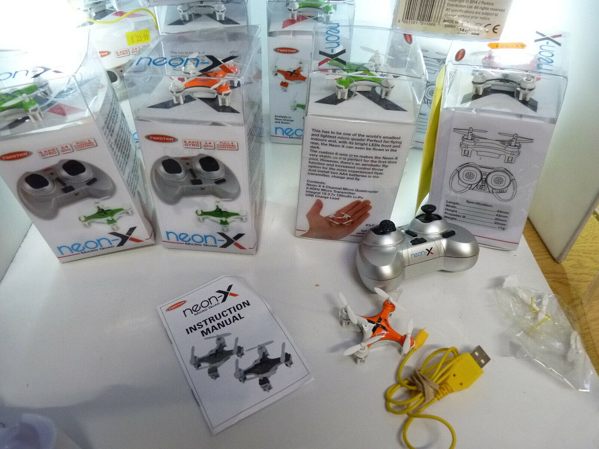 Twister Neon-X & controller Quadcopter UAV Drone  Not working  6600250 Qty 10Pcs