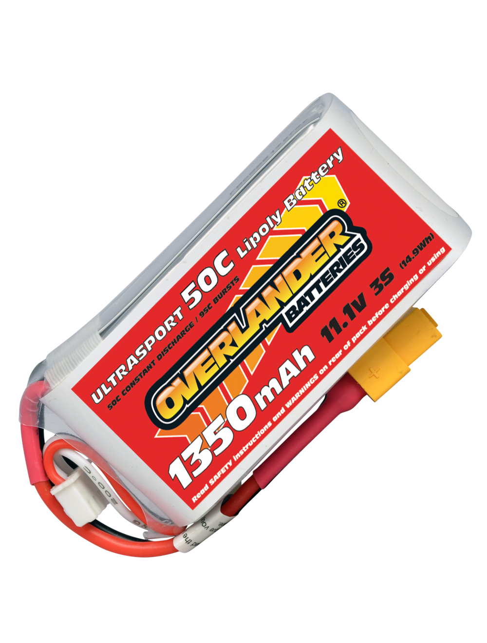 1350mAh 11.1V 3S 50C Ultrasport LiPo Battery (XT60 Connector)