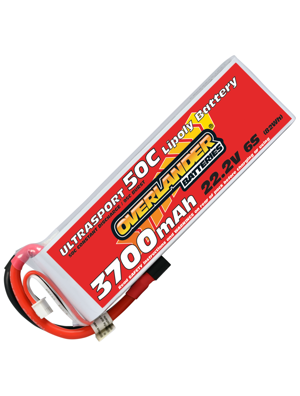 3700mAh 22.2V 6S 50C Ultrasport LiPo Battery - Deans