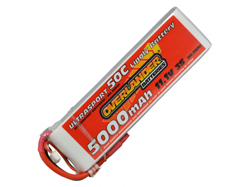 Overlander Ultrasport Extreme 5000mAh 3S 11.1V 50C Lipo Battery