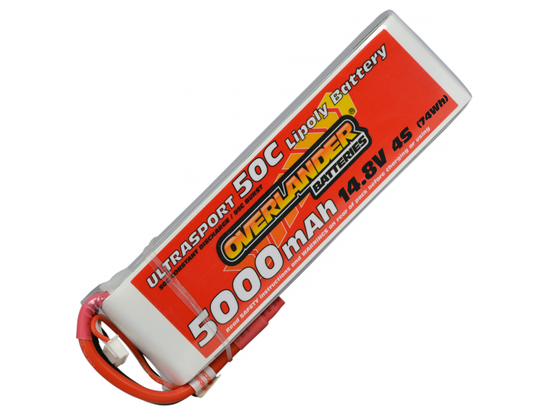 Overlander Ultrasport Extreme 5000mAh 4S 14.8V 50C Lipo Battery
