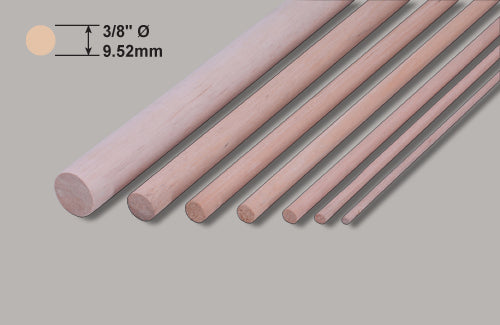 Ramin Dowel - 3/8 x 36 Inch/9.52x914mm
