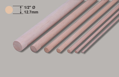 Ramin Dowel - 1/2 x 36 Inch/12.7x914mm