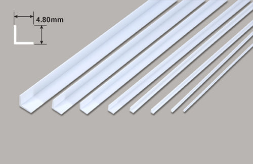 Plastic Angle Size 4.8mm x 610mm 5 pieces