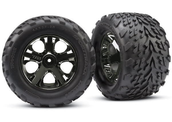 Tires & wheels assembled glued (2.8 Inch) (All-Star black chro