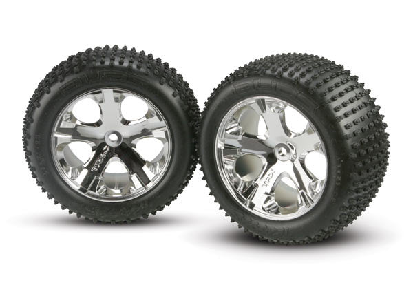 Tires & wheels assembled glued (2.8 Inch) (All-Star chrome whe