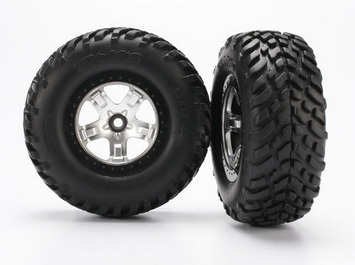 Tires & wheels assembled glued (SCT satin chrome black be