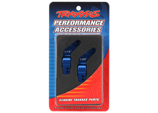 Axle carriers rear 6061-T6 aluminum left & right (blue-an (Supplier Special Order Only)