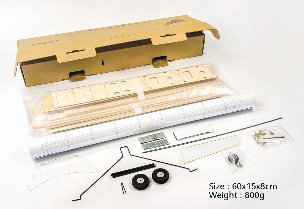 DW Cute Girl 1.15M Balsa Kit (inc Motor/ ESC/ Servos/ Prop)
