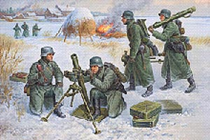 Zvezda 1/72 Ger. 80-mm Mortar w/Crew (Winter Unif.) 6209