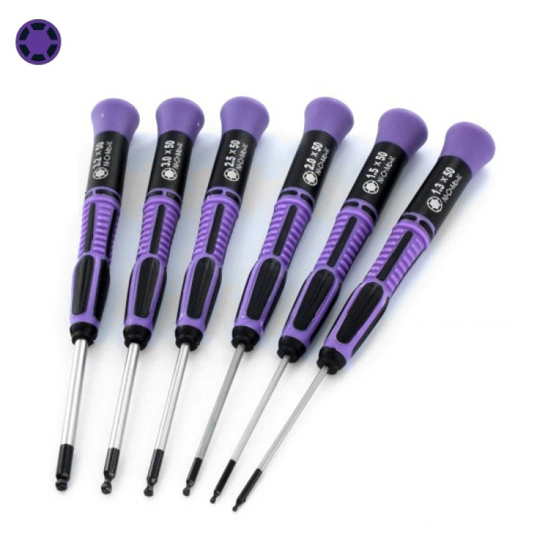 6 Piece Ball Point Precision Screwdriver Set