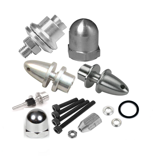 Electric Model Propellers Shaft Adapters, Nuts – Sussex Model Centre