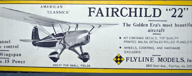 Fyline Models Fairchild 22 kit - Second Hand -Unbuilt Kit