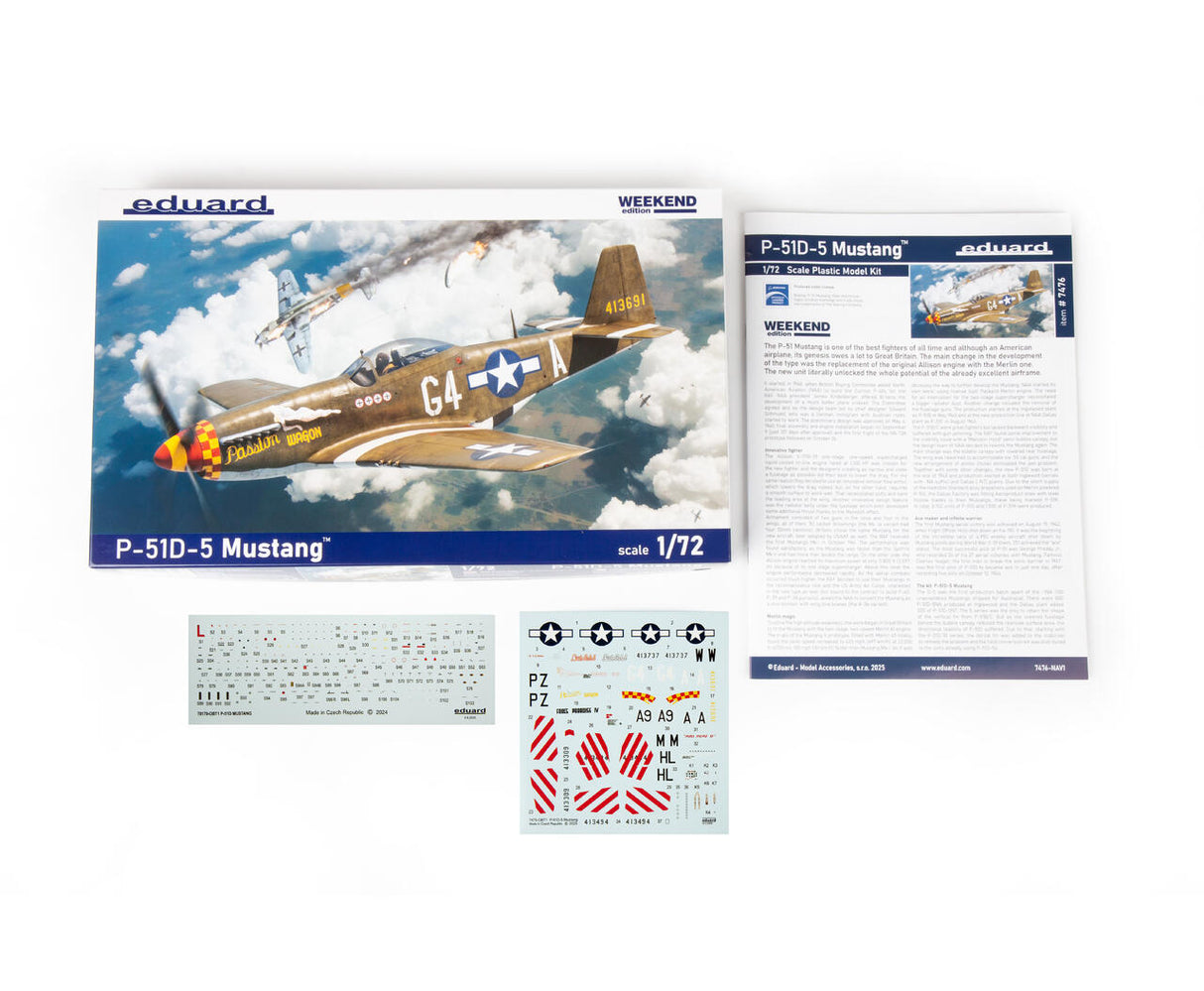 Eduard 1/72 P-51D-5 Mustang  Kit 7476