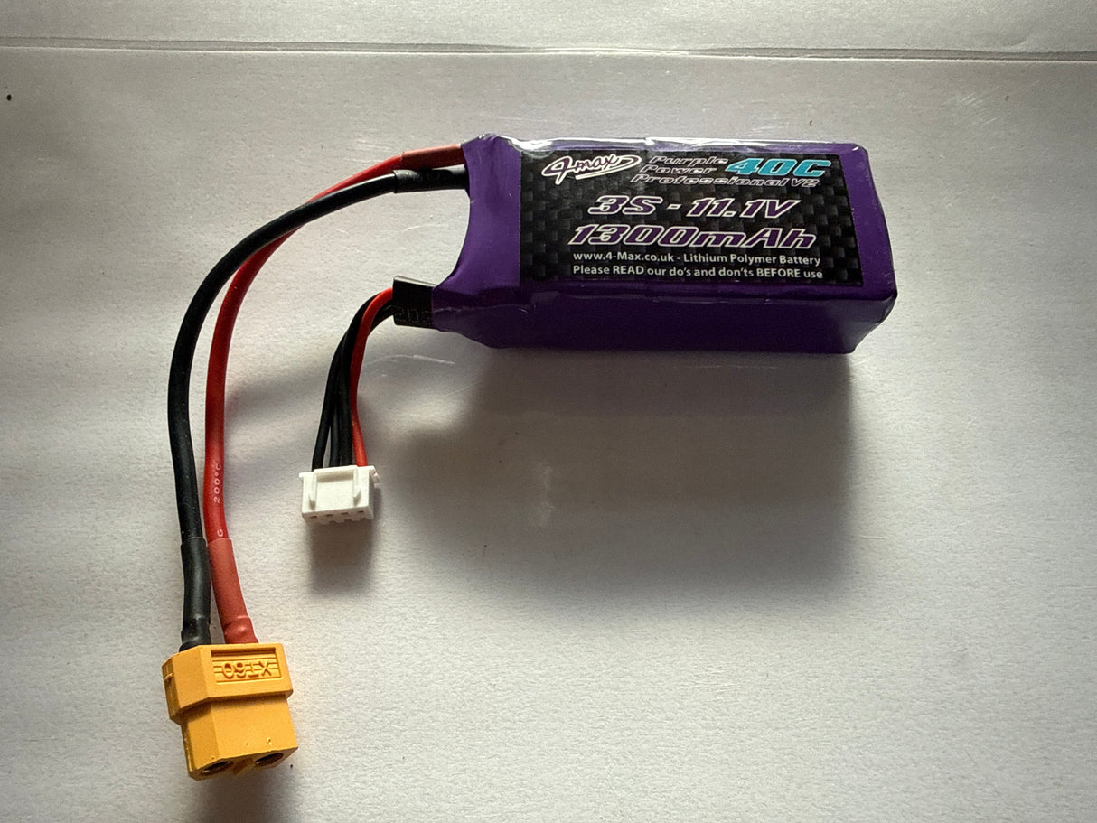 4Max 3s 1300mAh Lipo with XT60 - SECOND HAND