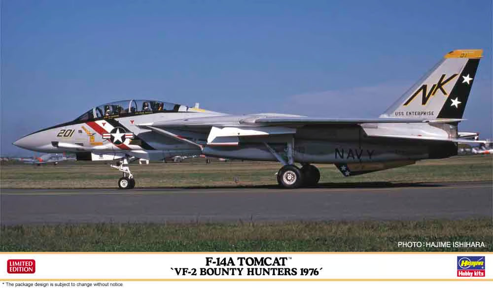 Hasegawa 1/72 F-14A Tomcat VF-2 Bounty Hunters 1976 Kit HALE02491