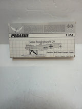 Pegasus Brandenbury W.29 Aircraft 1/72 Plastic model Kit Vintage