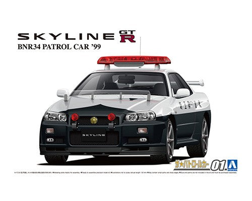 1/24 NISSAN BNR34 SKYLINE GT-R PATROL CAR 99