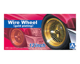 1/24th WHEEL & TYRE SET GOLD WIRE WHEEL 13