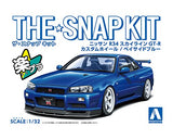 Aoshima 1/32 NISSAN R34 SKYLINE GT-R CUSTOM WHEEL(BAYSIDE BLUE) 06630