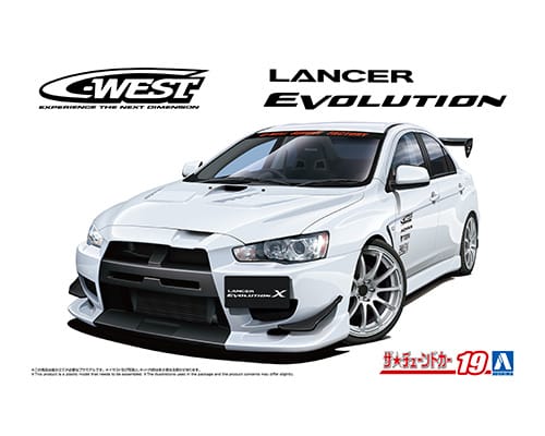 Aoshima  1/24 C06929-WEST CZ4A MITSUBISHI LANCER EVOLUTION X 2007  Kit AO06929