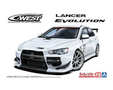 Aoshima  1/24 C06929-WEST CZ4A MITSUBISHI LANCER EVOLUTION X 2007  Kit AO06929