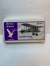 Merlin Models Gloster Grebe 1/72 9 Plastic Model Kit Vintage