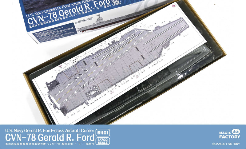 MAGIC FACTORY MF6401 1/700 U.S. Navy Gerald R. Ford-class Aircraft Carrier- USS Gerald R. Ford CVN-78