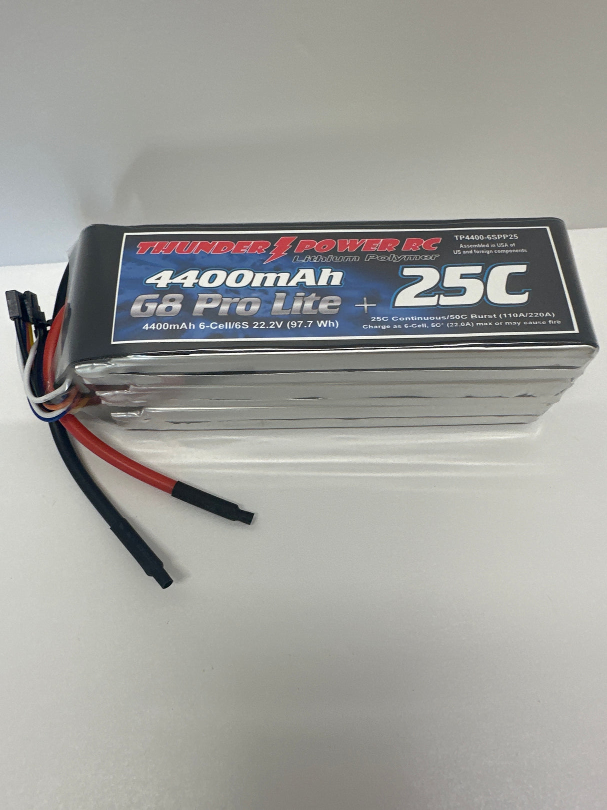 Thunder Power Lipo 22.2v 6 cell 4400mah 25C G8 Pro Lite plus