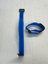Two Velcro 300mm long 20 mm wide Battery Straps Blue