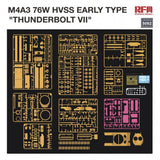 Rye Field Model 5092 1/35 Sherman M4A3 76W Hvss Early Type ” Thunderbolt VII Kit