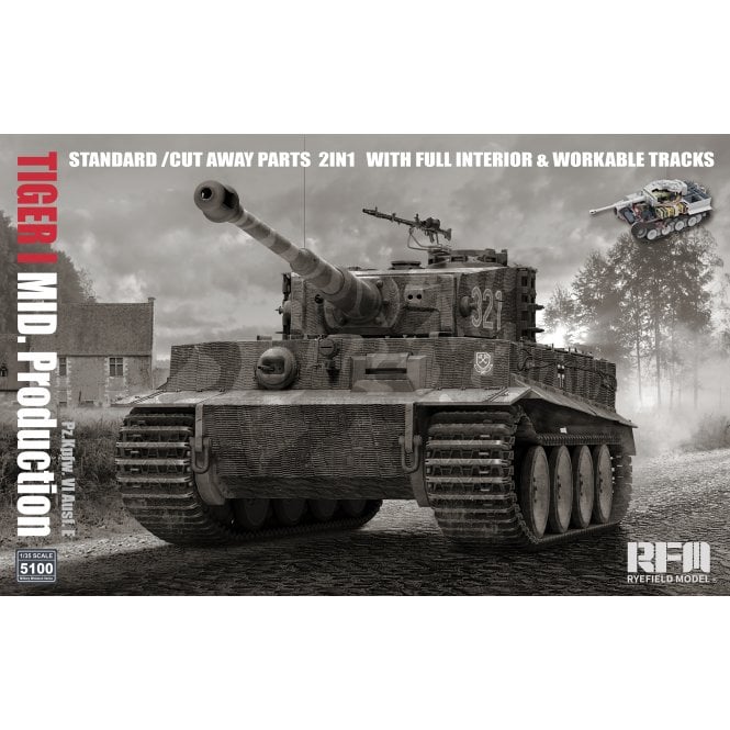 Ryefield Models 1/35 Tiger 1 MID. Production Pz.Kpfw. VI Ausf. E kit RM5100