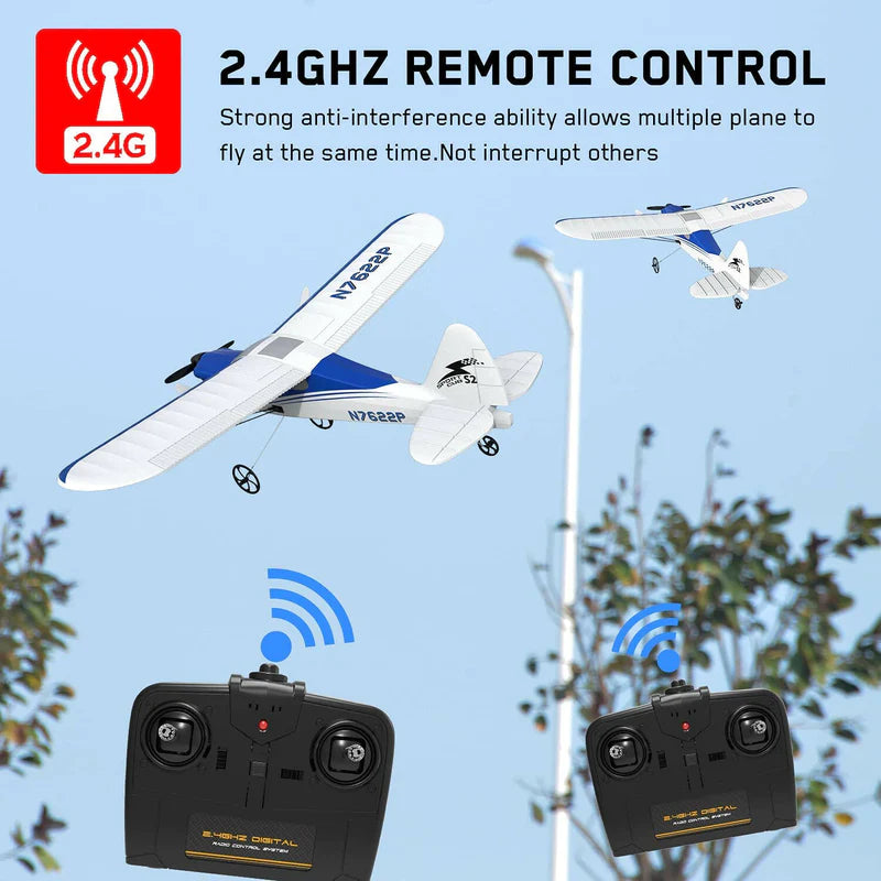 VOLANTEX RC Sport Cub 2channels Beginners RC Plane Gyro Stabilizer Easy Fly Remote Control Airplane