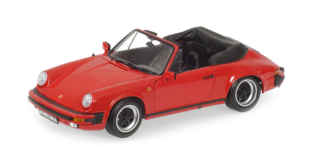 Minichamps Die Cast Collectables - 1:18 1983 Porsche 911 Carrera Cabriolet - Red