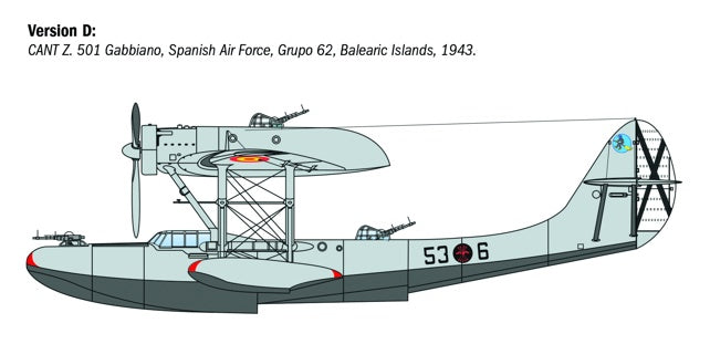 ITALERI 1/72 CANT Z.501 Gabbiano Kit 112