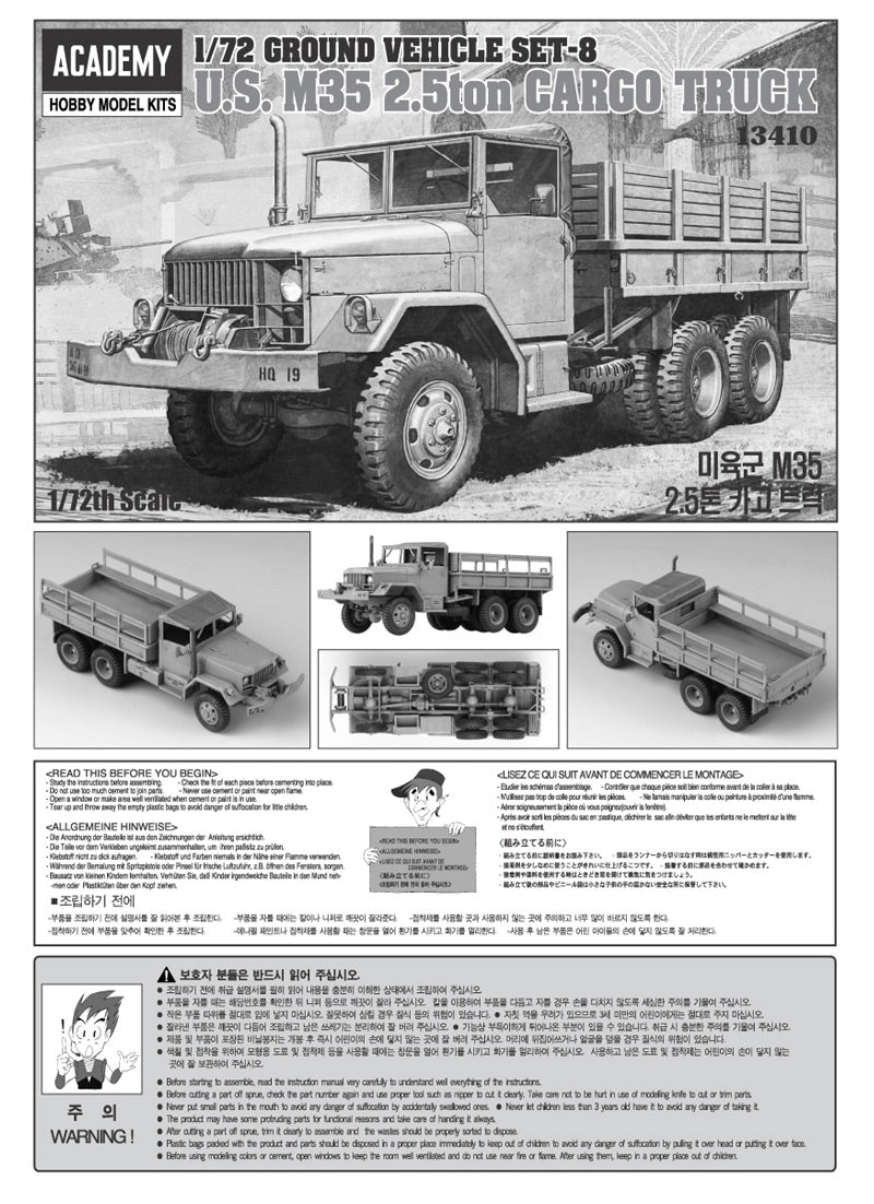 Academy 1/72 US M35 2.5ton Cargo Truck 13410