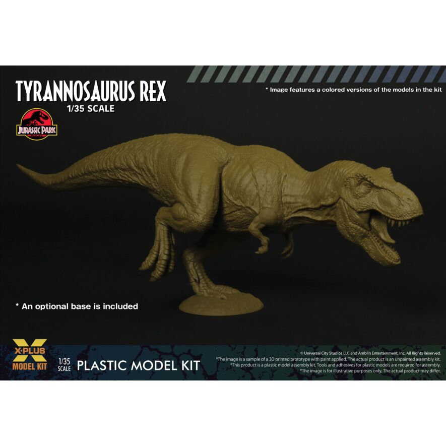 XPLUS 1/35 Scale Jurassic Park Tyrannosaurus Rex Plastic Model Kit