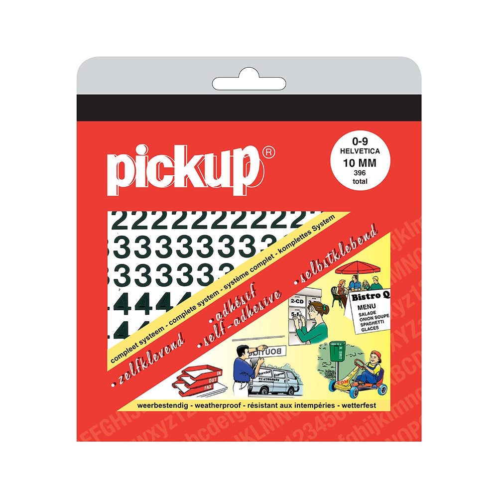 Pickup Self-Adhesive 30mm Numbers - White 0-9