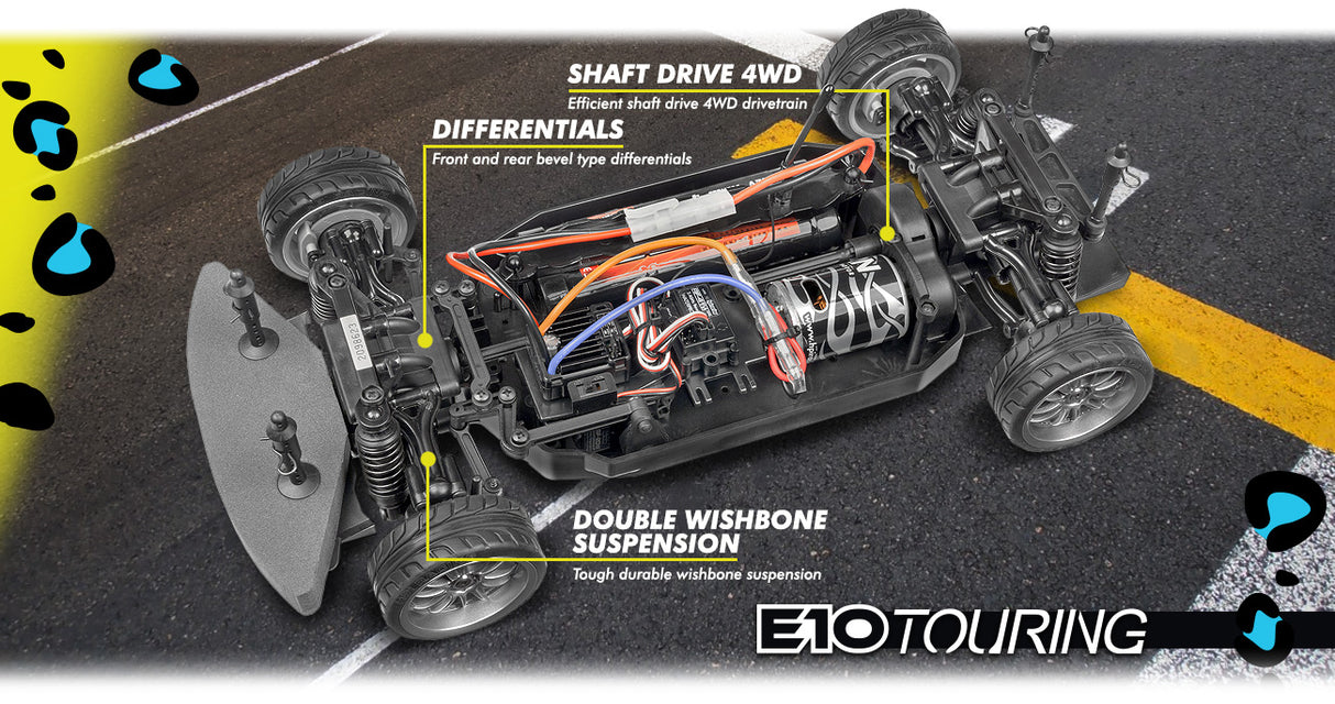 HPI E10 Touring GRRRacing Michele Abbate - TA2 Camaro - Ready to Run 4WD