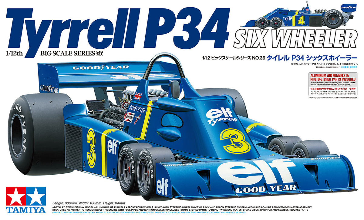 Tamiya 1/12 Tyrrell P34 Six Wheeler Kit with Photo-Etched Parts - Pre Order - Expected late November